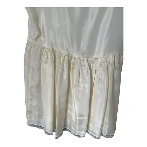 VTG First Holy Communion Dress Cream Lace 3 Piece 80s 90s Dress Slip Scarf READ - Picture 12 of 16